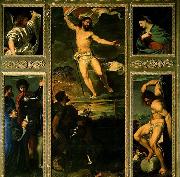 TIZIANO Vecellio Polyptych of the Resurrection Spain oil painting artist